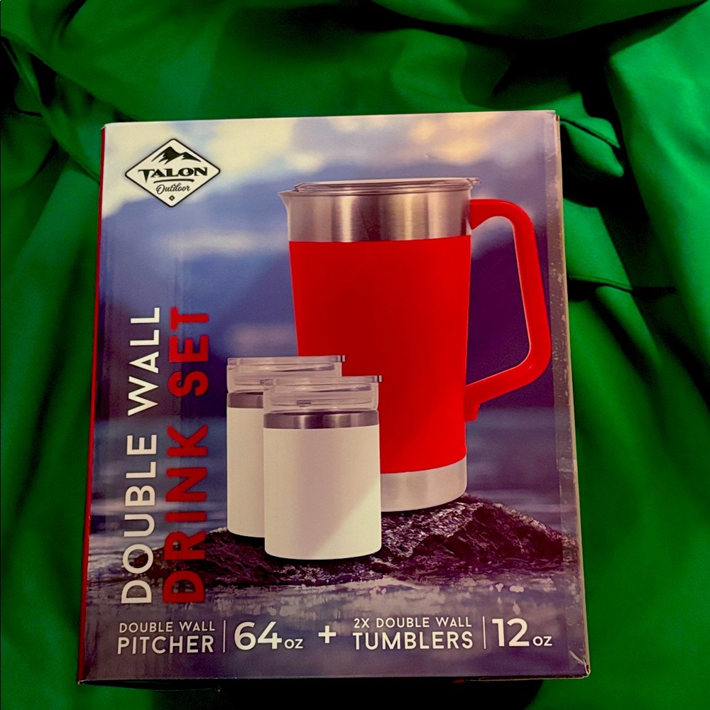 NWT Talon Double Wall Drink Set Red